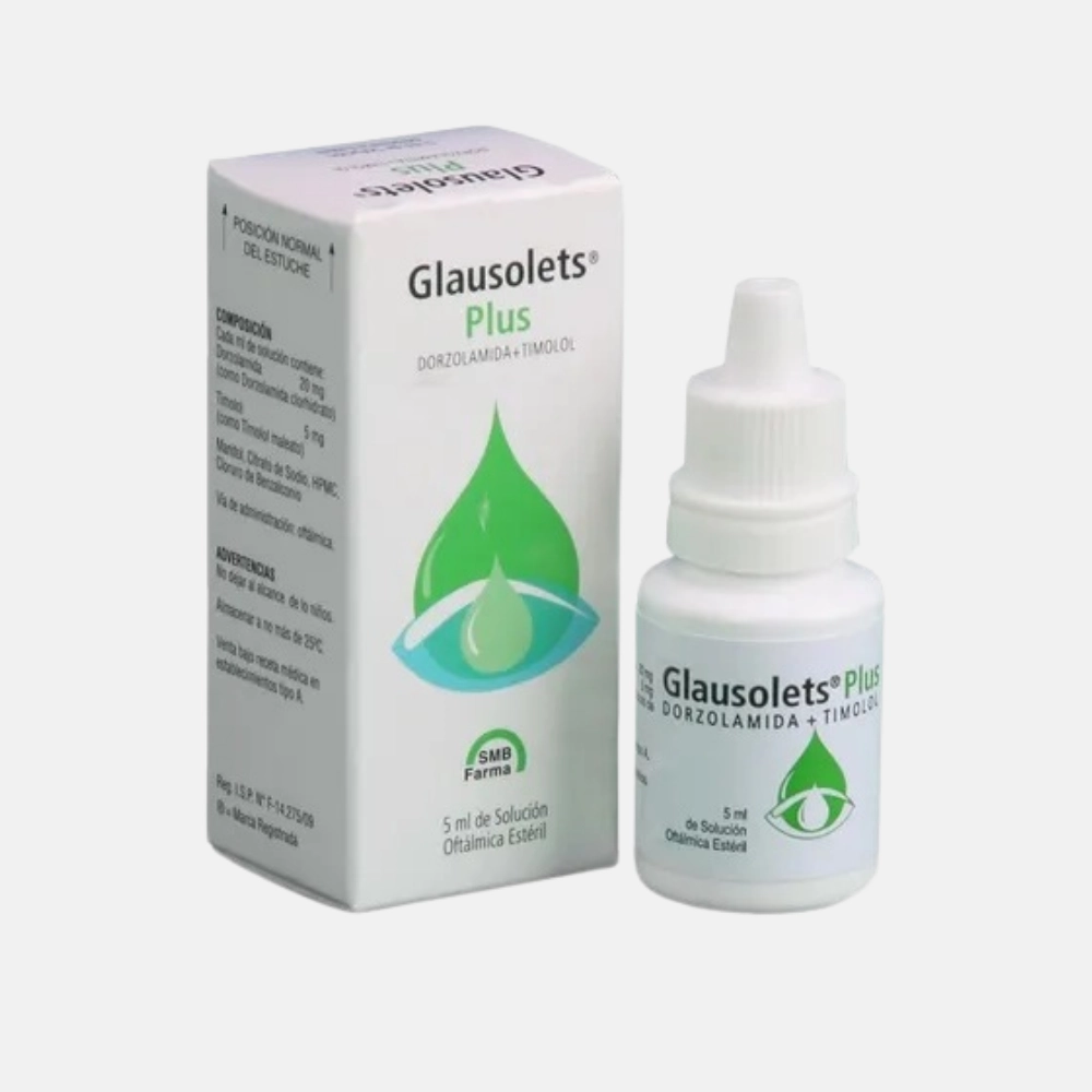 Glausolets Plus 2 % + 0.5 % x 5 ml - Dorzolamida + Timolol