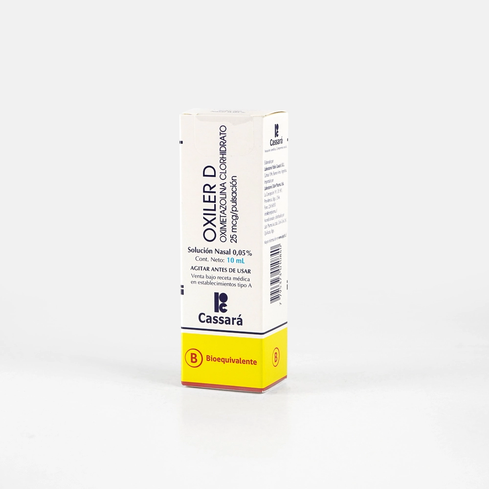 Oxiler-D 0,05 % x 10 mL Solución Nasal - Oximetazolina Clorhidrato