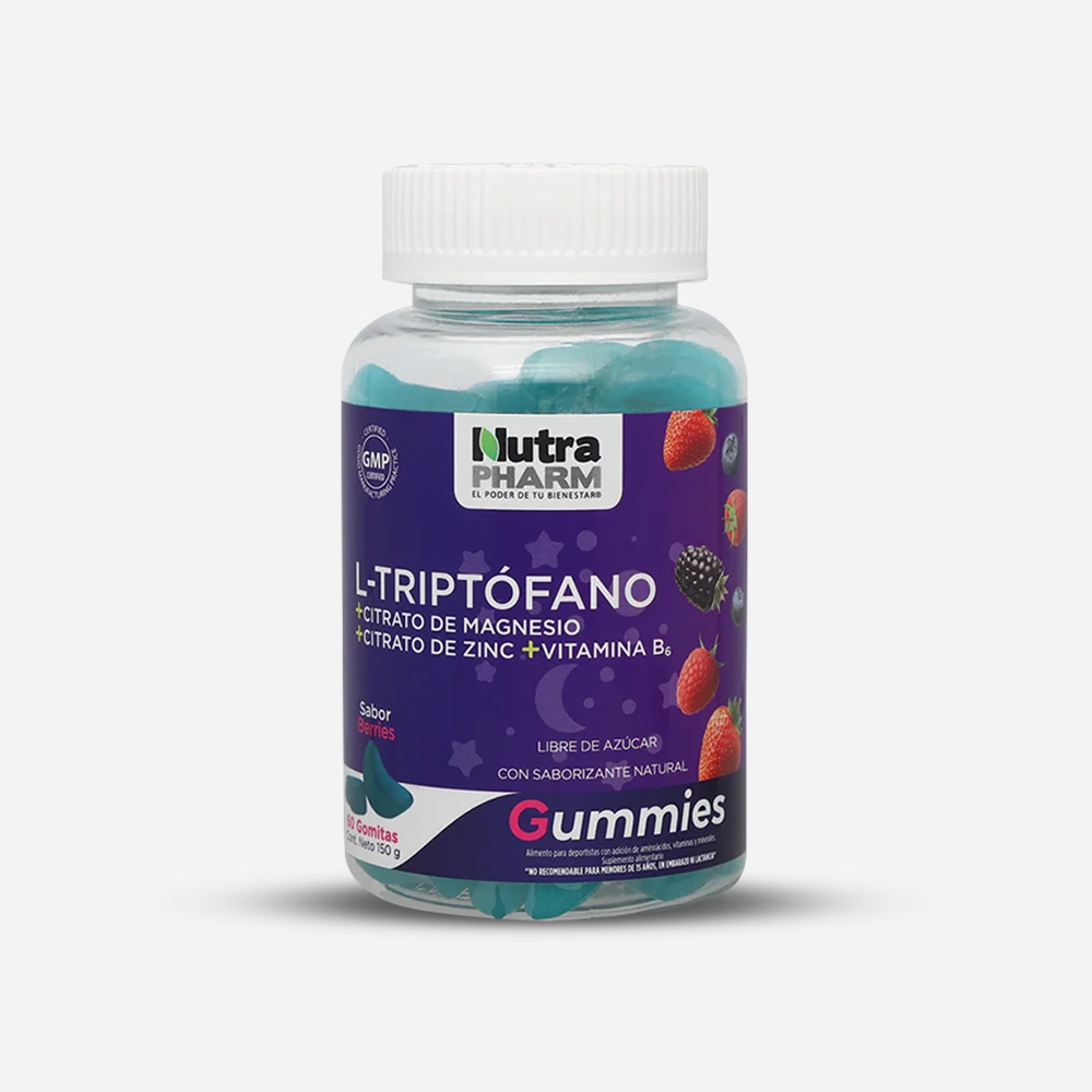 Nutrapharm L-Triptófano Gummies 60 Unidades - L-Triptófano + Magnesio + Zinc ...