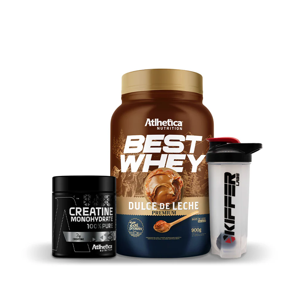 Atlhetica Best Whey 2 lbs + Creatina + Shaker - Beijinho de Coco