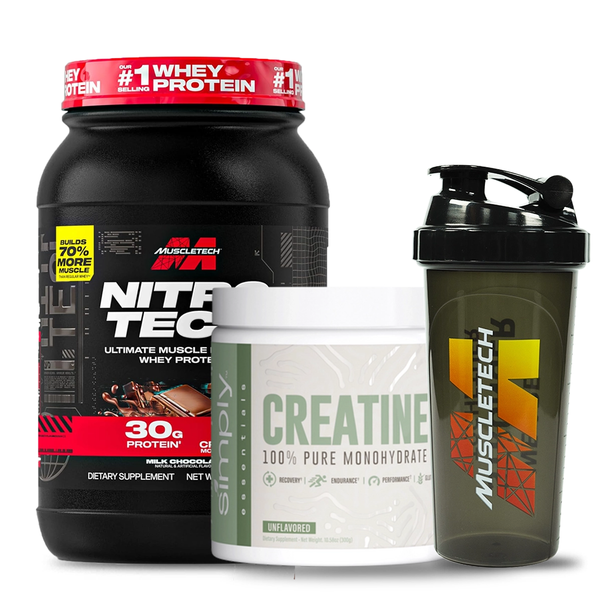 Muscletech Pack Nitro-Tech + Creatina + Shaker