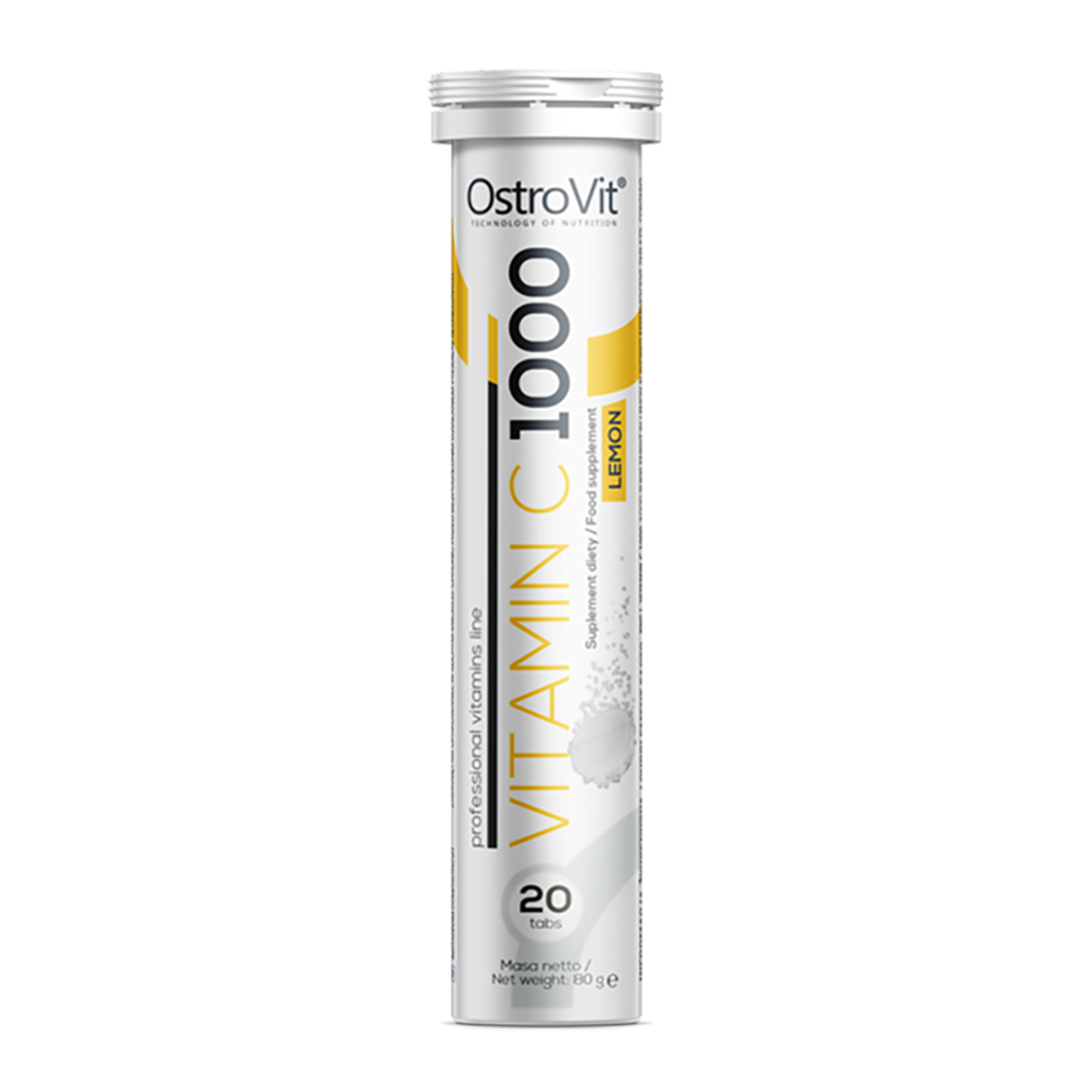 OstroVit Vitamina C 1000 mg x 20 Comprimidos Efervescentes - Limón