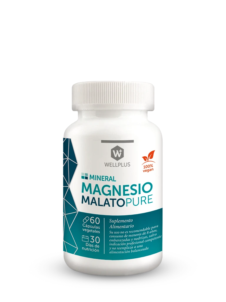Wellplus Magnesio Malato Pure 60 Cápsulas - Magnesio