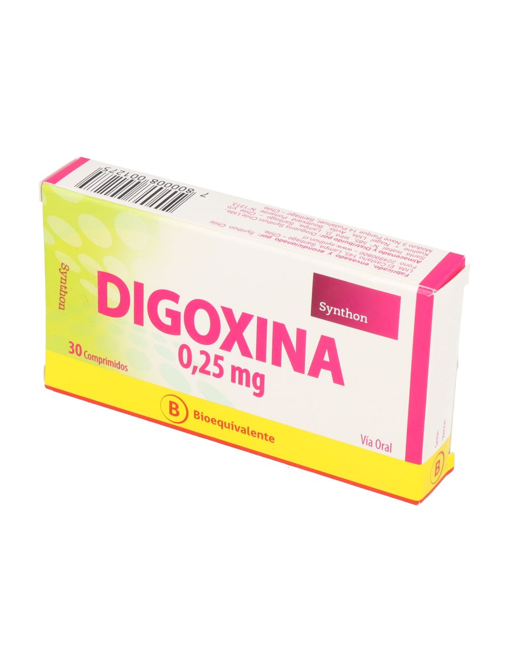 Digoxina 0.25 mg x 30 Comprimidos - Synthon