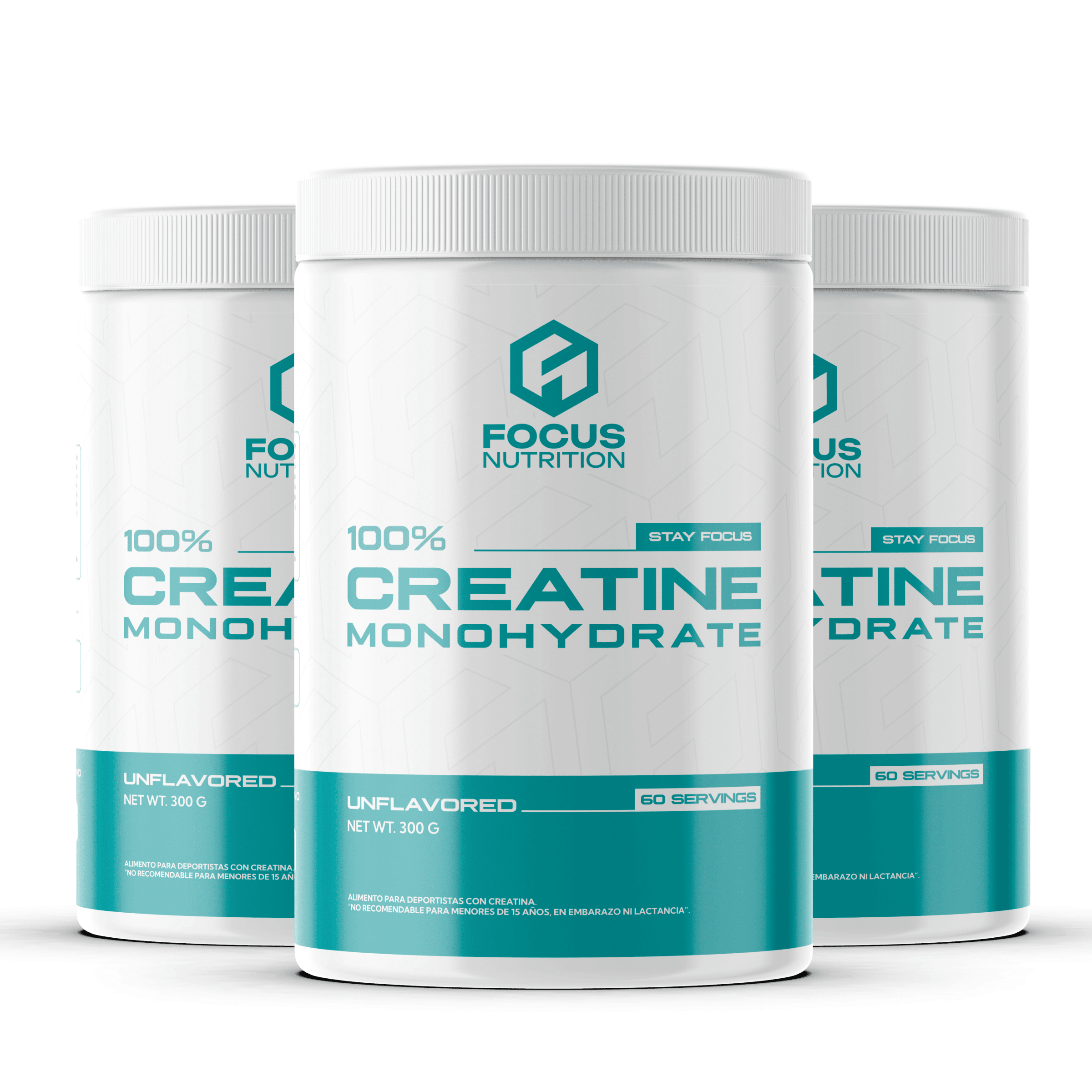 Focus Nutrition Creatine Monohydrate Pack 3x300 g Unflavored