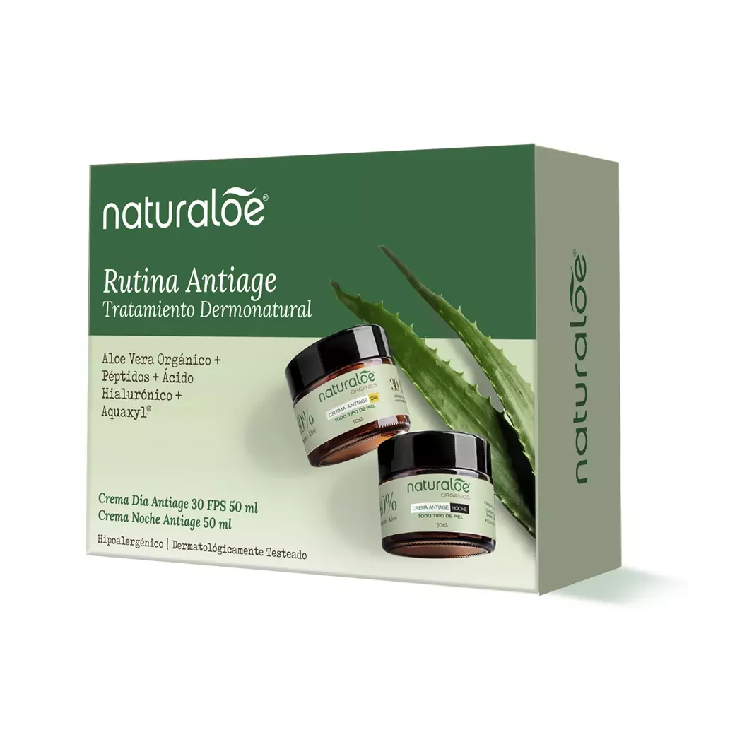 Naturaloe Set Antiage Día y Noche FPS30 50 ml C/U