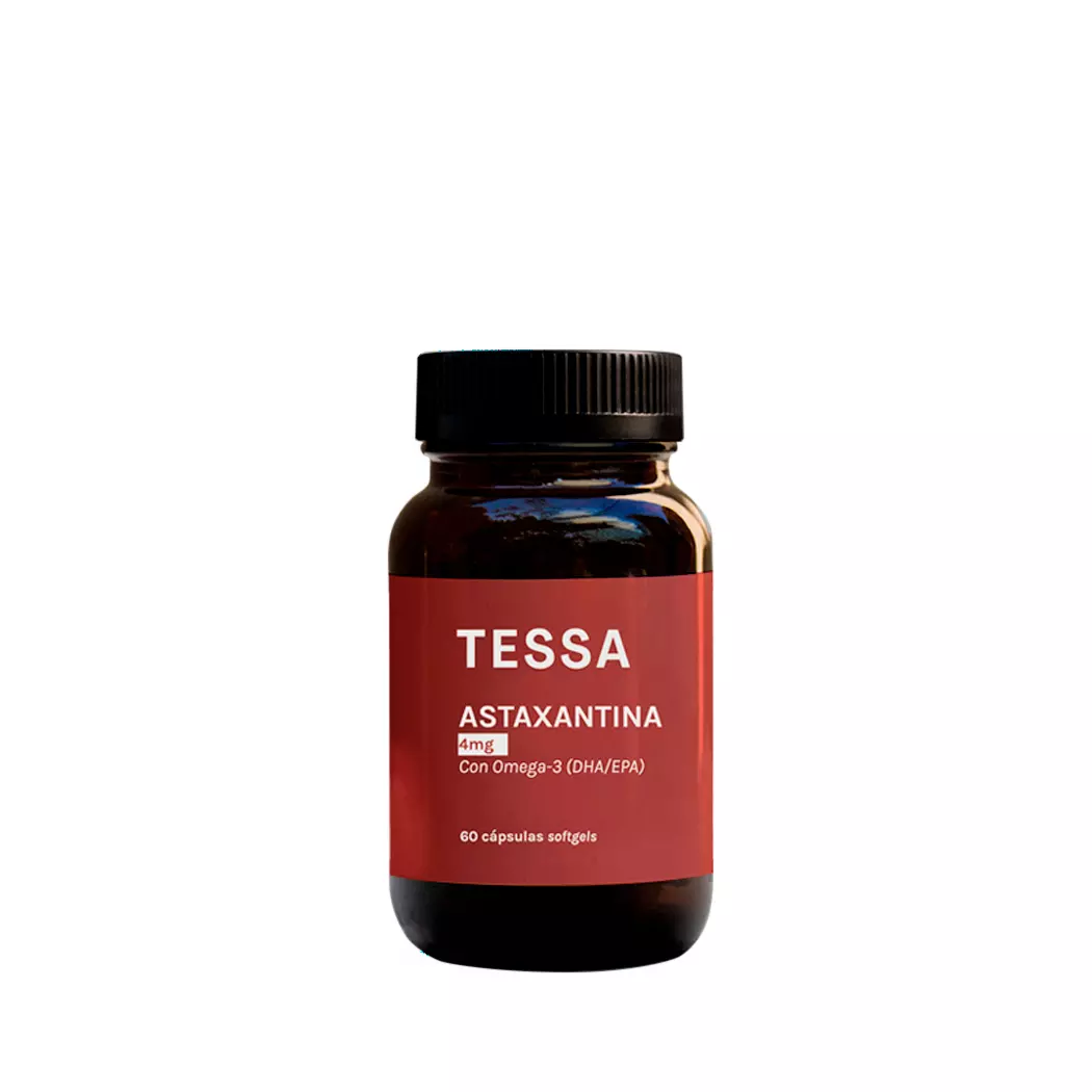 Tessa Astaxantina 4 mg Softgel 60 Cápsulas - Omega-3