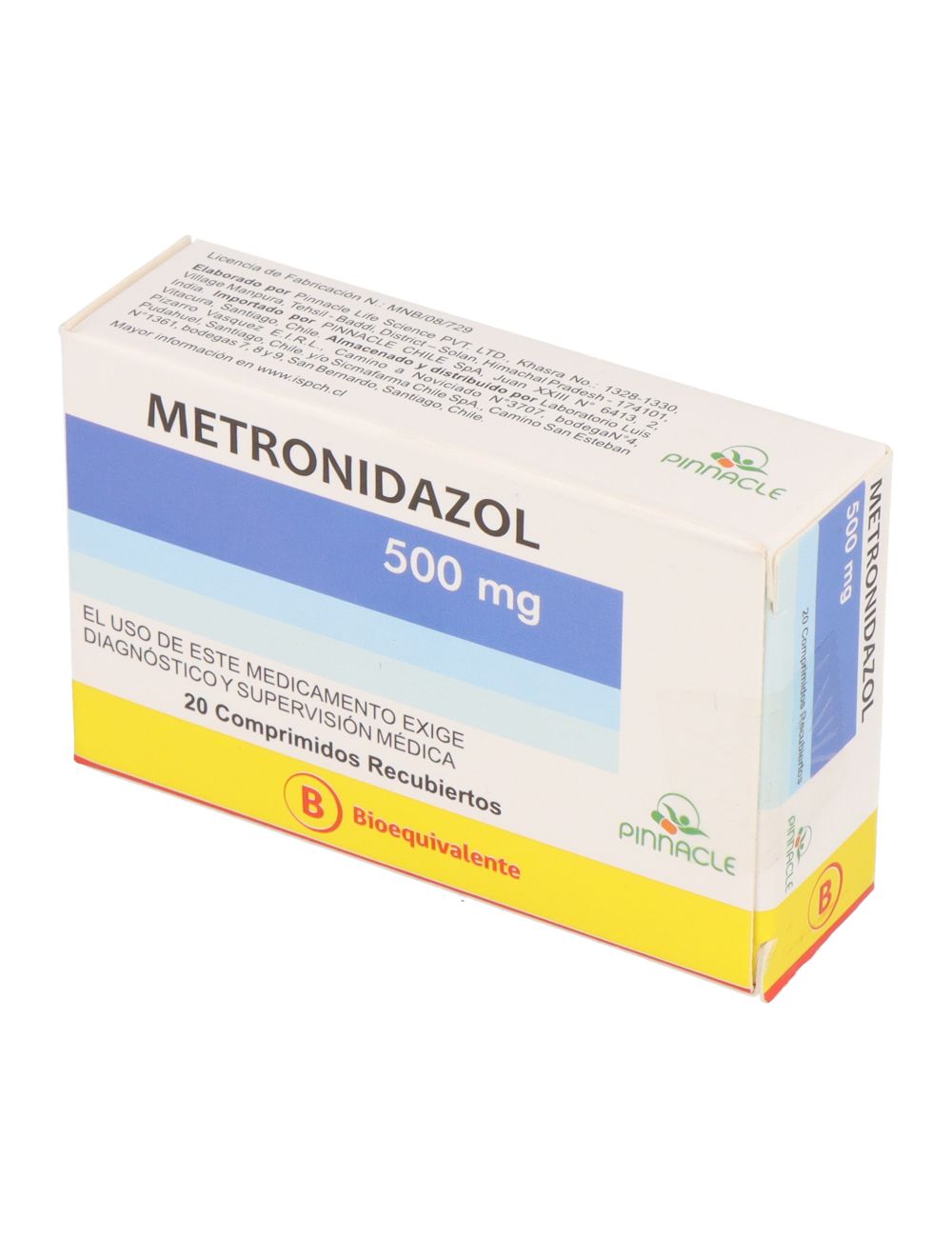 Metronidazol 500 mg x 20 Comprimidos - Pinnacle